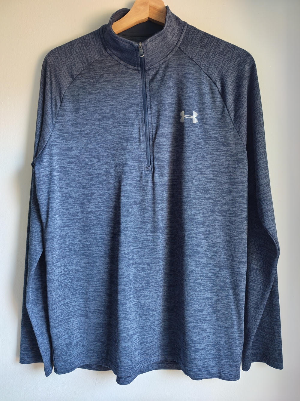 Under Armour Men's Heathered Navy Quarter-Zip Pullover